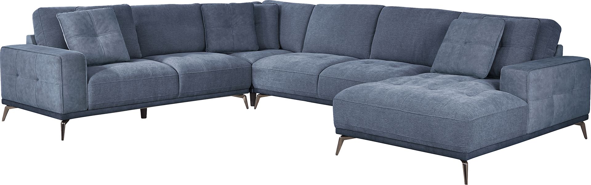 Valencia Blue 4 Pc Sectional - Image 1