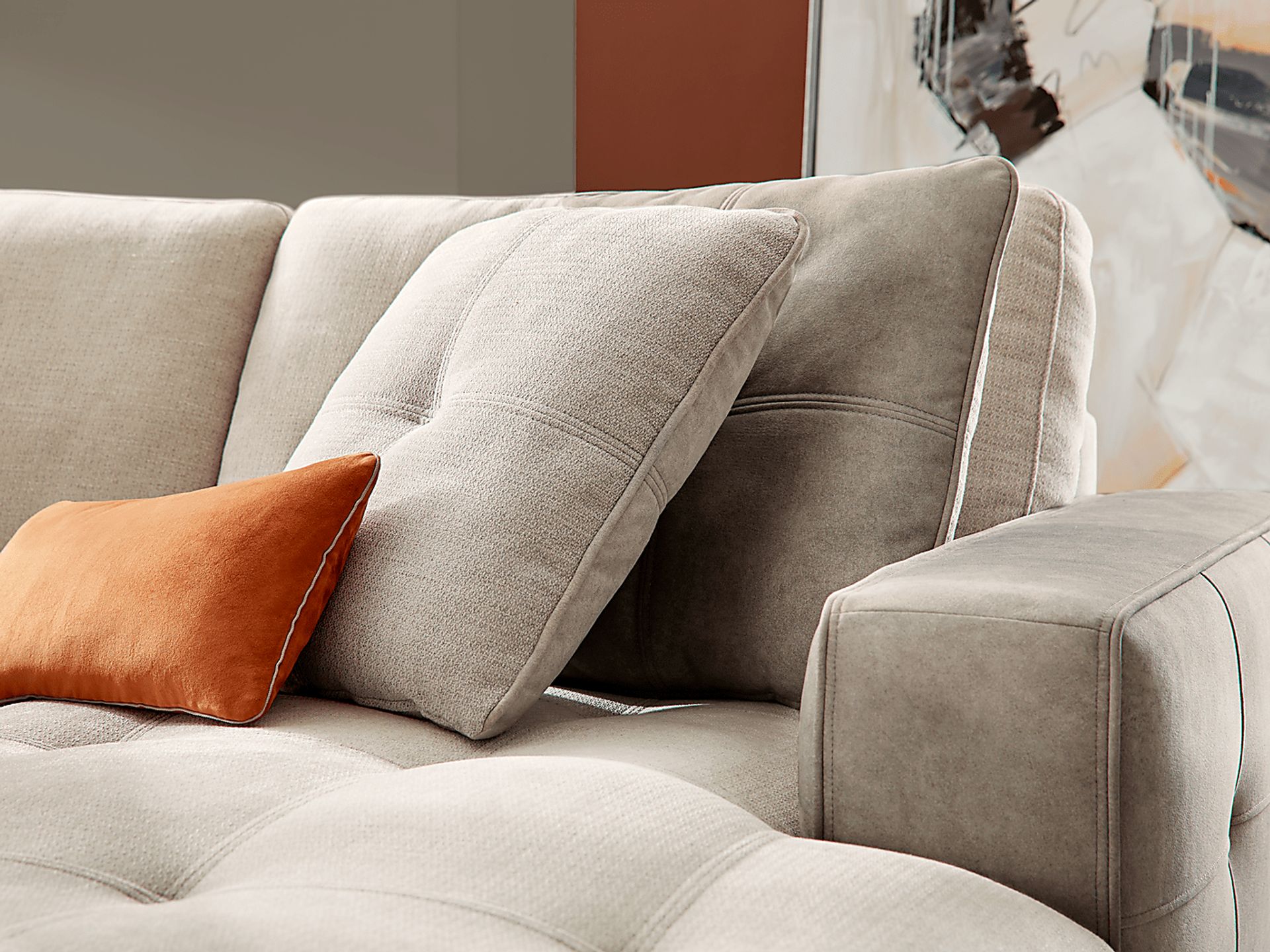 Valencia Light Gray 2 Pc Sectional - Image 4