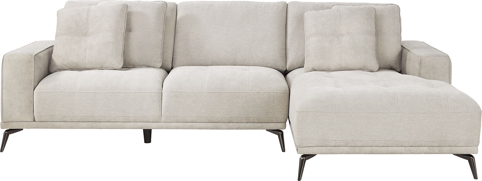 Valencia Light Gray 2 Pc Sectional - Image 1