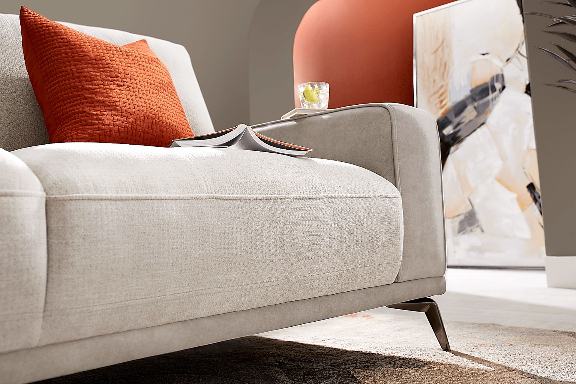 Valencia Light Gray 3 Pc Sectional - Image 2