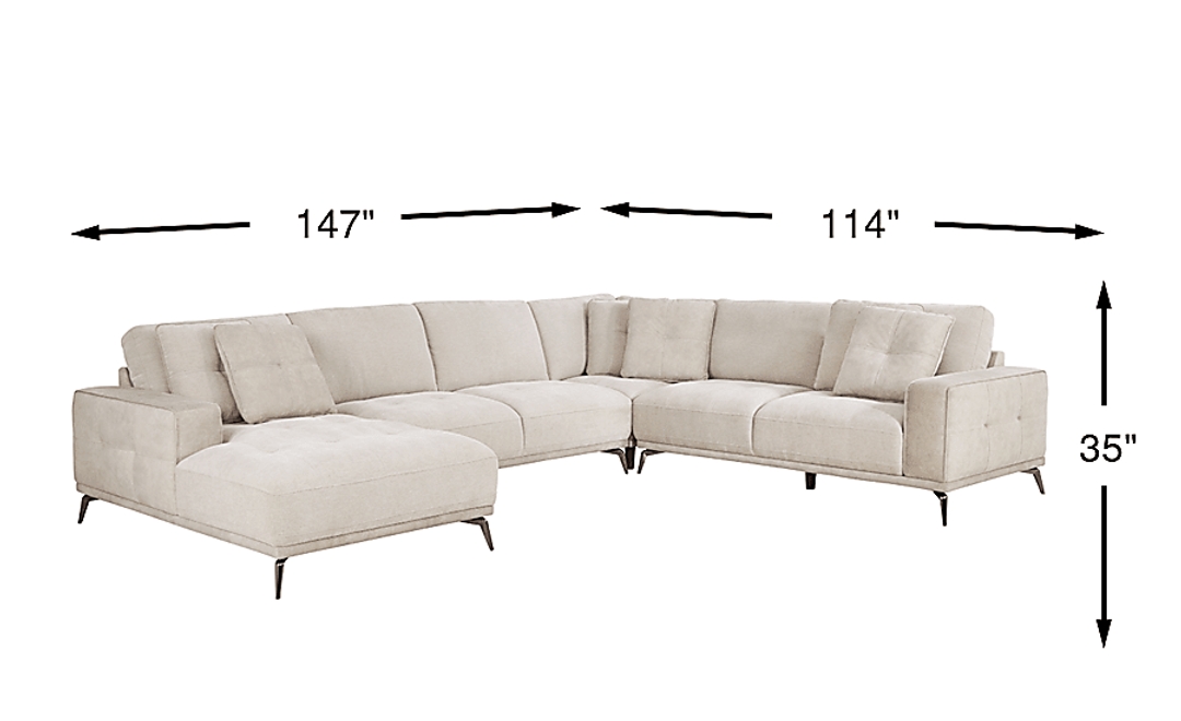 Valencia 4 Pc Left Arm Chaise Sectional