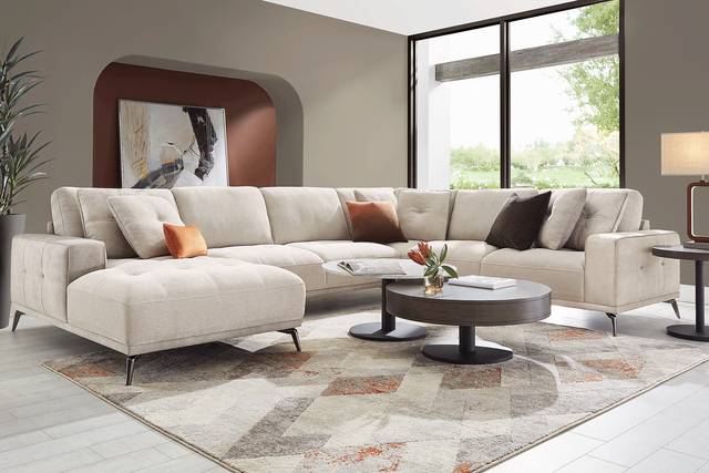 Valencia Light Gray 4 Pc Sectional - Thumbnail - Image 2