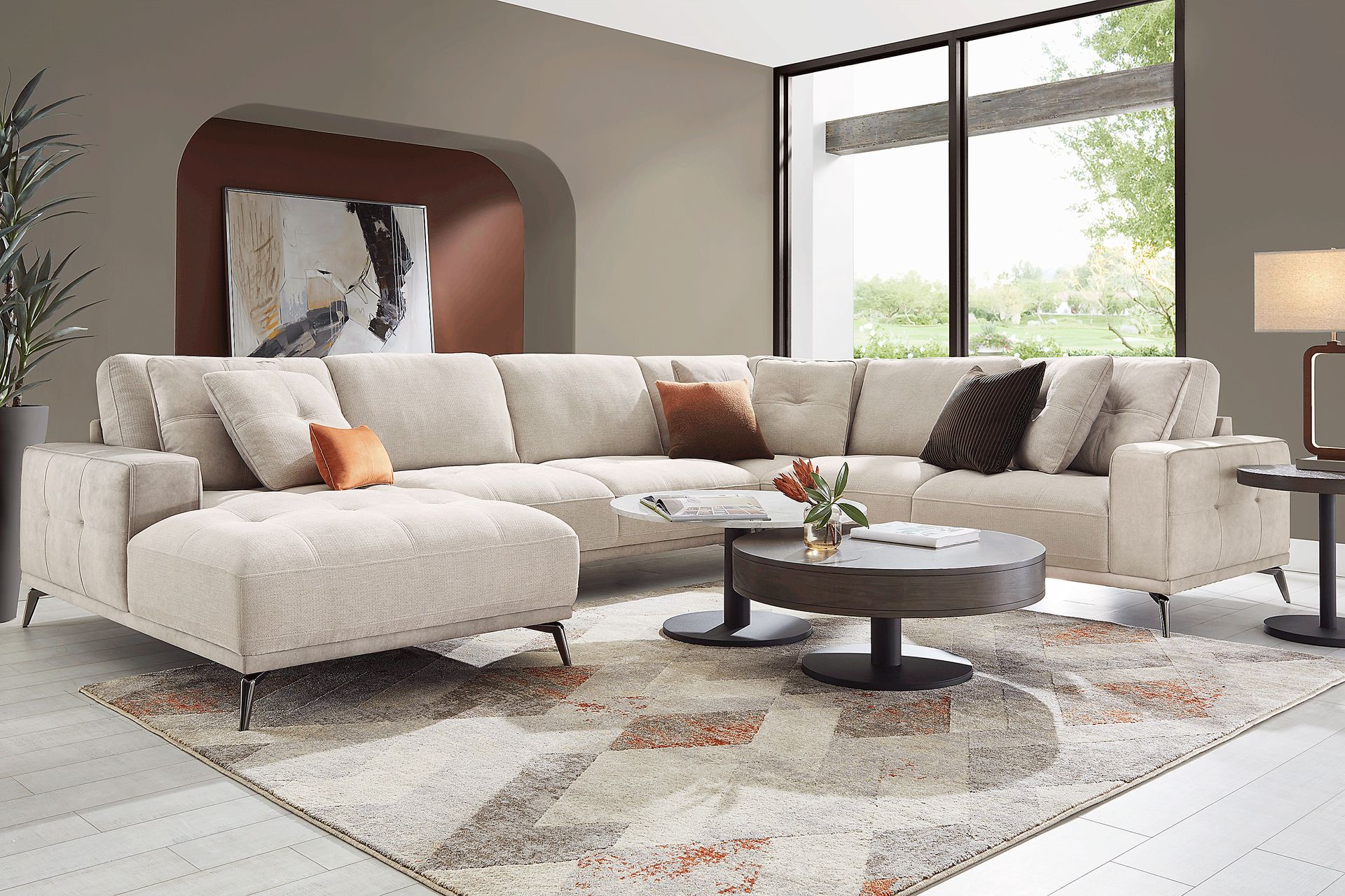 Valencia Light Gray 4 Pc Sectional - Image 2