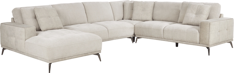 4 pc left arm chaise sectional