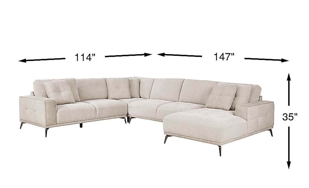 Valencia 4 Pc Right Arm Chaise Sectional