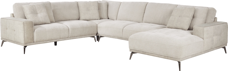 4 pc right arm chaise sectional