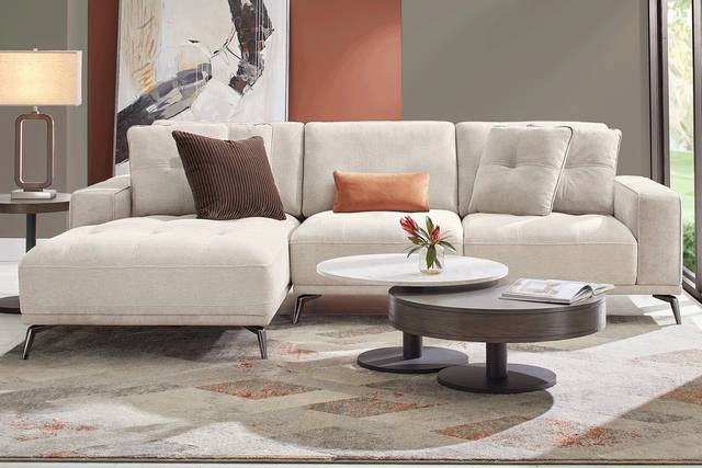 Valencia Light Gray 6 Pc Sectional Living Room - Thumbnail - Image 1