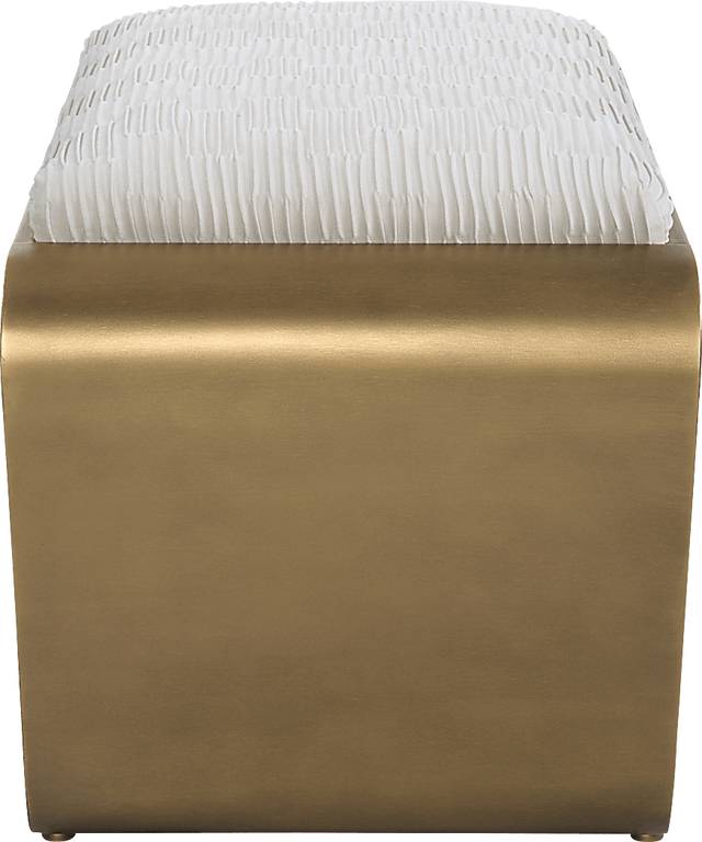 Valenia White Accent Bench - Thumbnail - Image 2