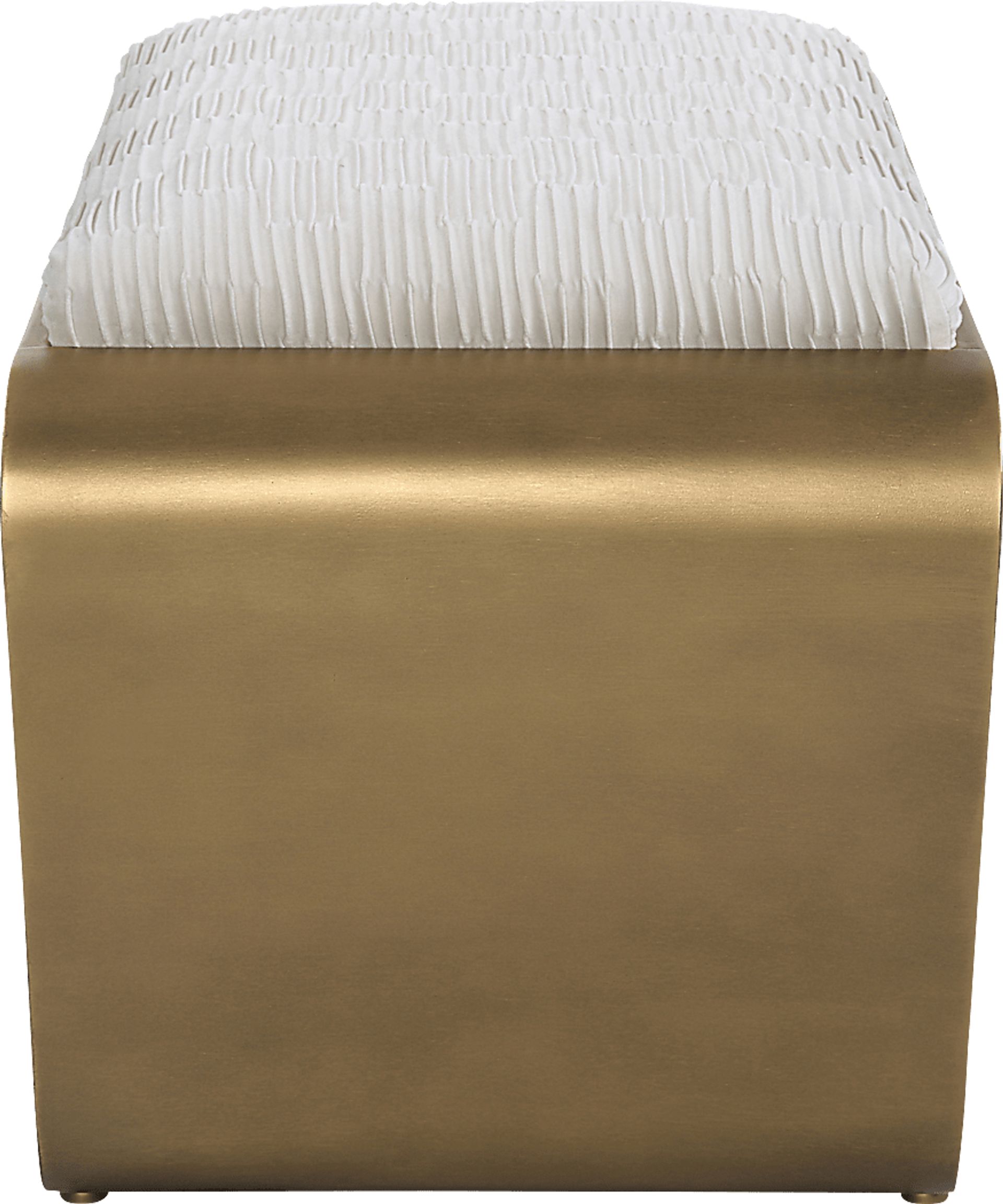 Valenia White Accent Bench - Image 2