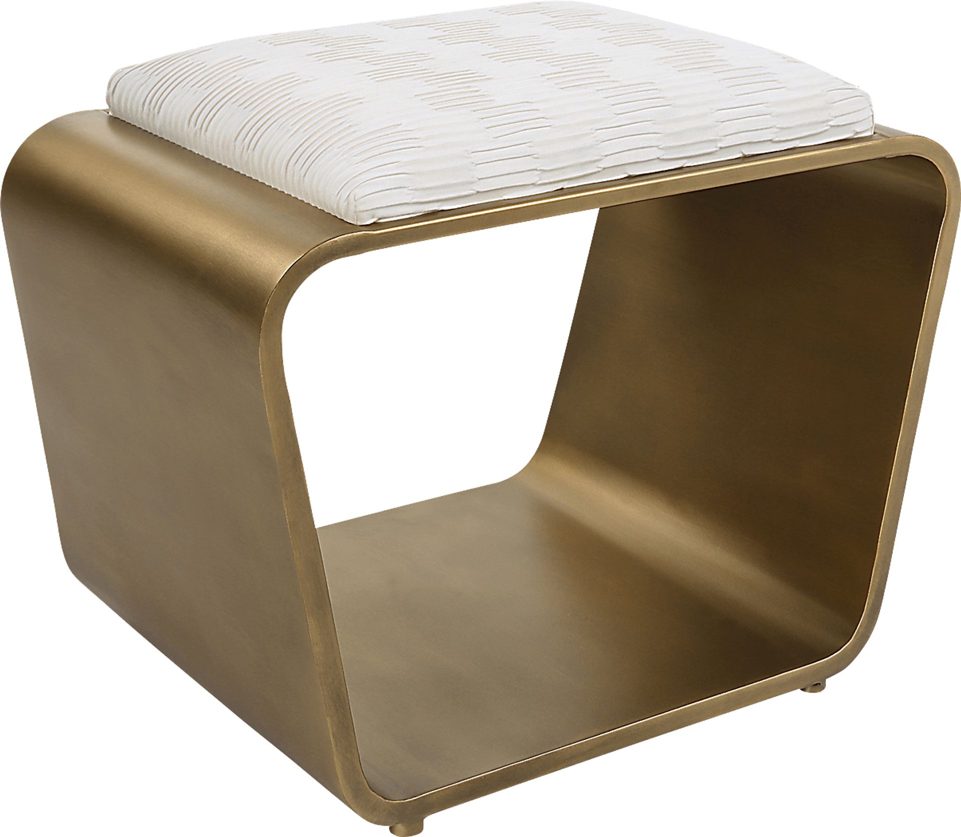 Valenia White Accent Bench - Image 1