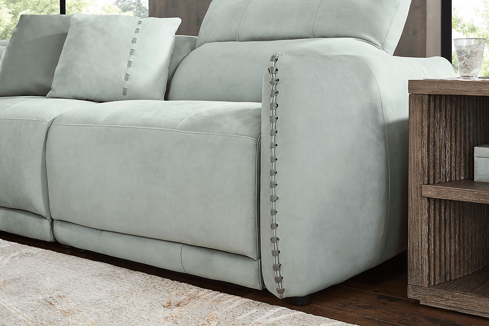 Valerio Hydra Leather 5 Pc Dual Power Reclining Sectional - Image 7