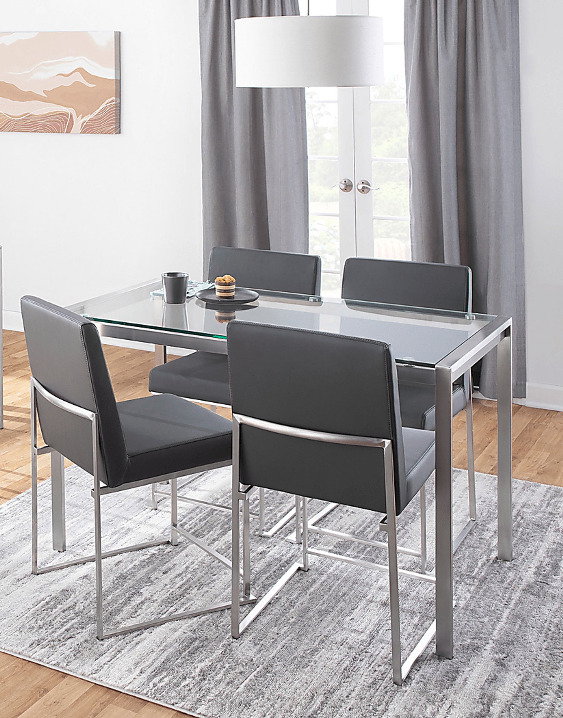 Valeview Gray 5pc Dining Set - Image 2