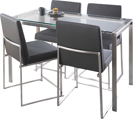 Valeview Gray 5pc Dining Set