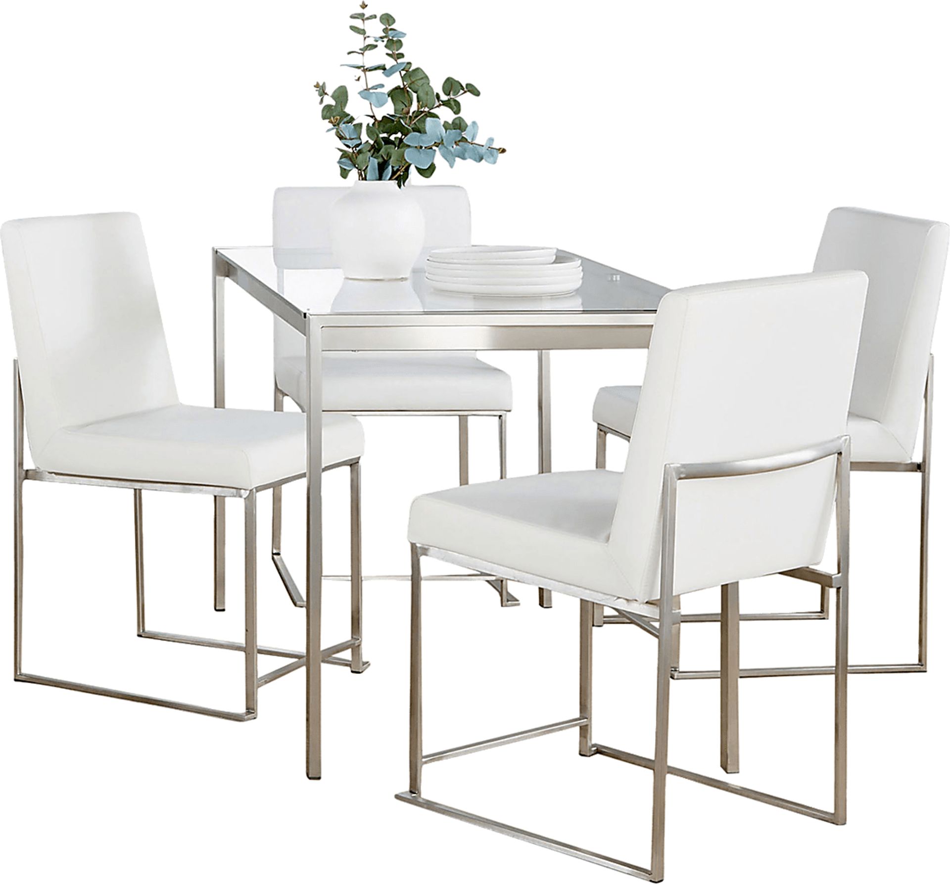 Valeview White 5pc Dining Set - Image 4