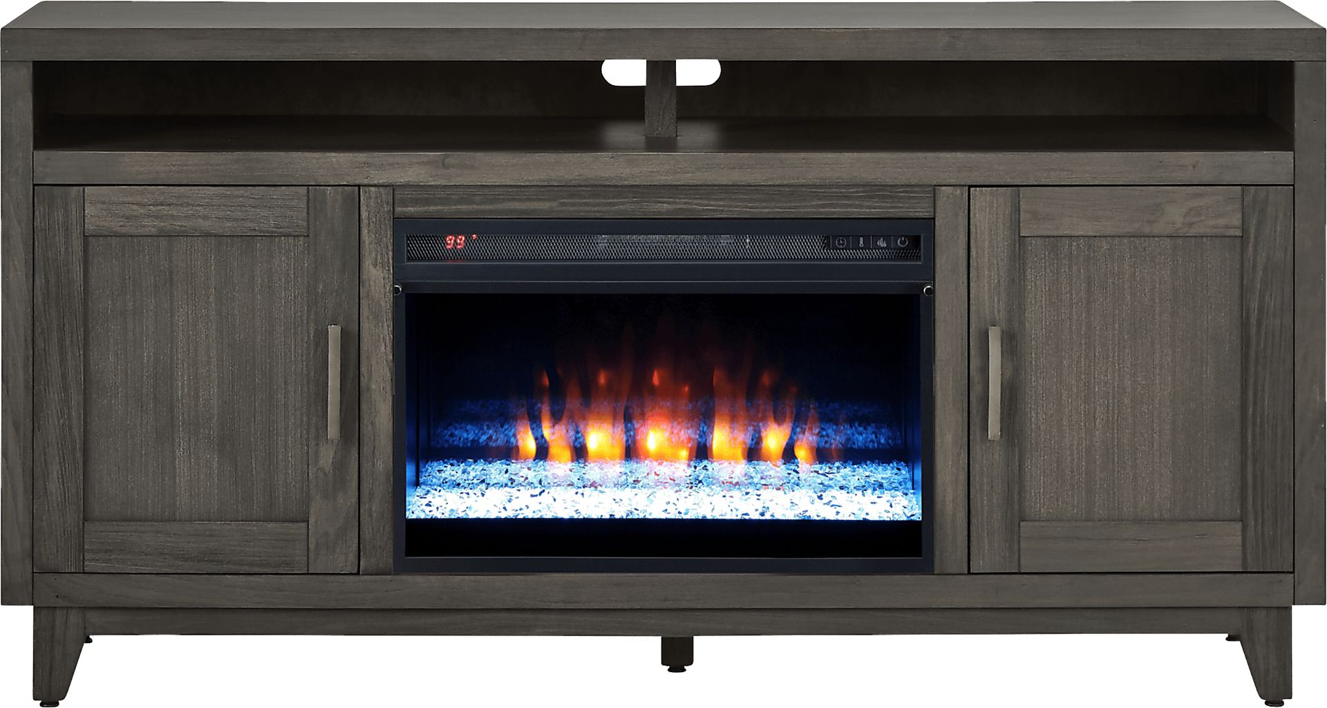 Valinor Smoke 64 in. Console with Electric Fireplace - Image 1