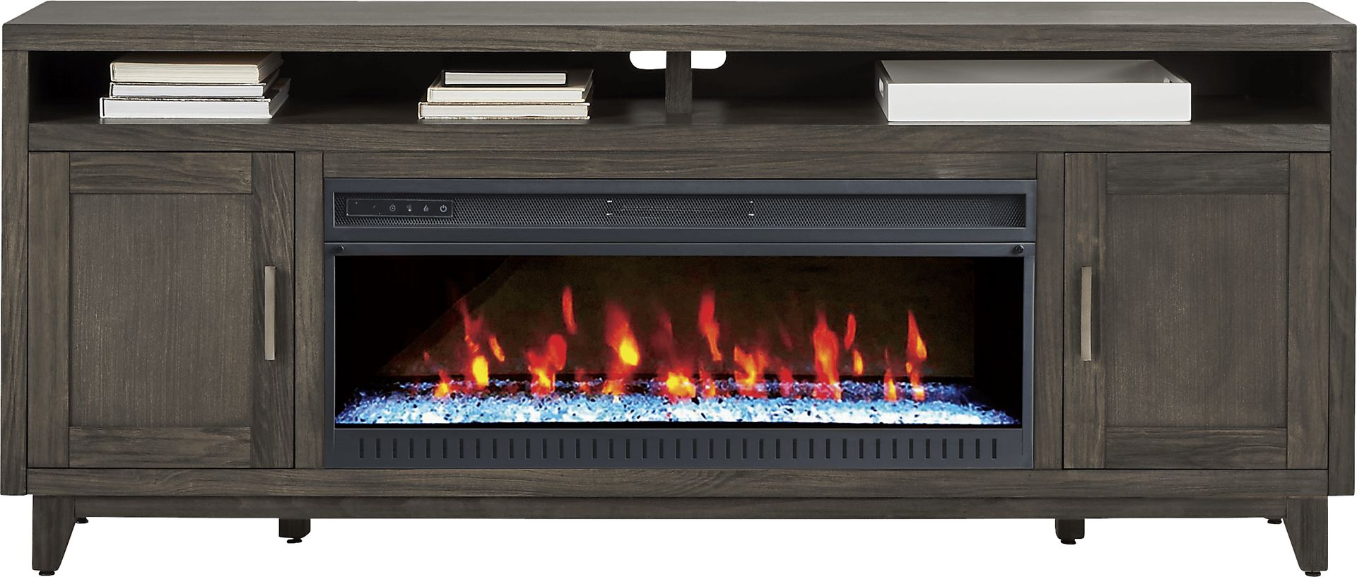 Valinor Smoke 80 in. Console with Electric Fireplace - Image 1