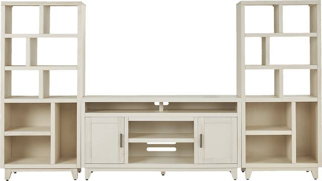 Valinor White 3 Pc Wall Unit with 64 in. Console - Thumbnail - Image 1