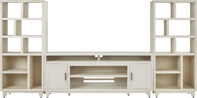 Valinor White 3 Pc Wall Unit with 80 in. Console - Thumbnail - Image 1