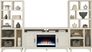 Valinor White 4 Pc Wall Unit with 64 in. Console and Electric Fireplace