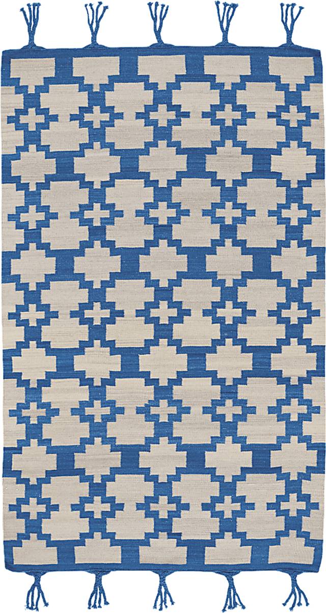 Valla Blue 8' x 11' Rug - Thumbnail - Image 1