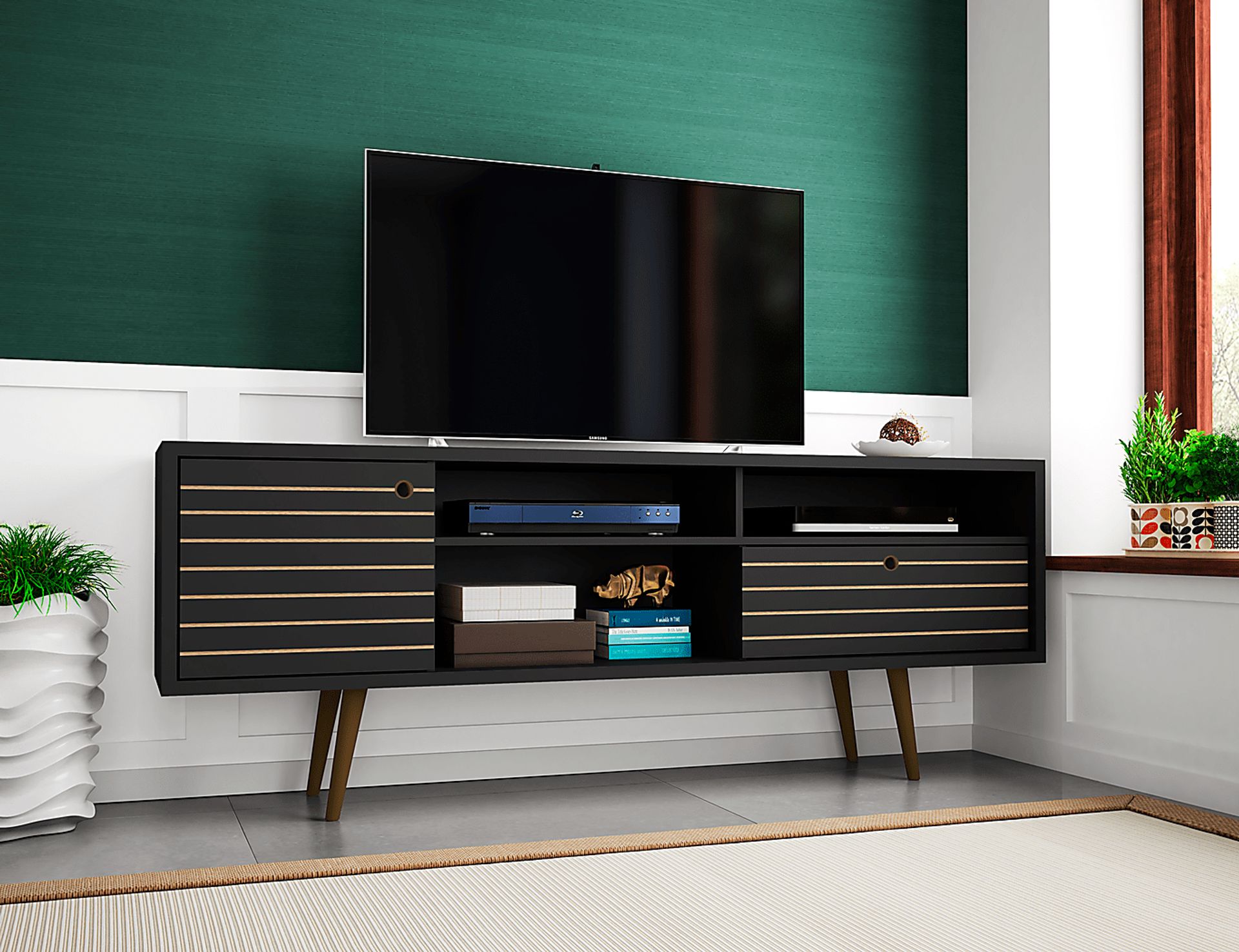 Vallar Black 71 In. Console - Image 3