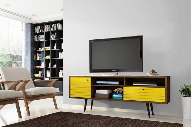 Vallar Brown/Yellow 71 In. Console - Thumbnail - Image 3