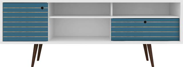 Vallar White/Blue 71 In. Console - Thumbnail - Image 1