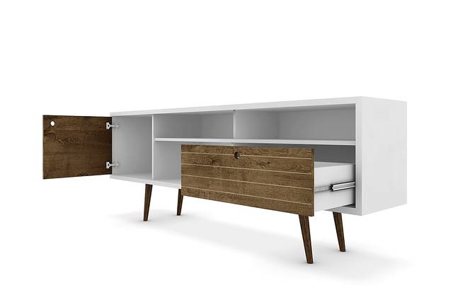 Vallar White/Brown 71 In. Console - Thumbnail - Image 4