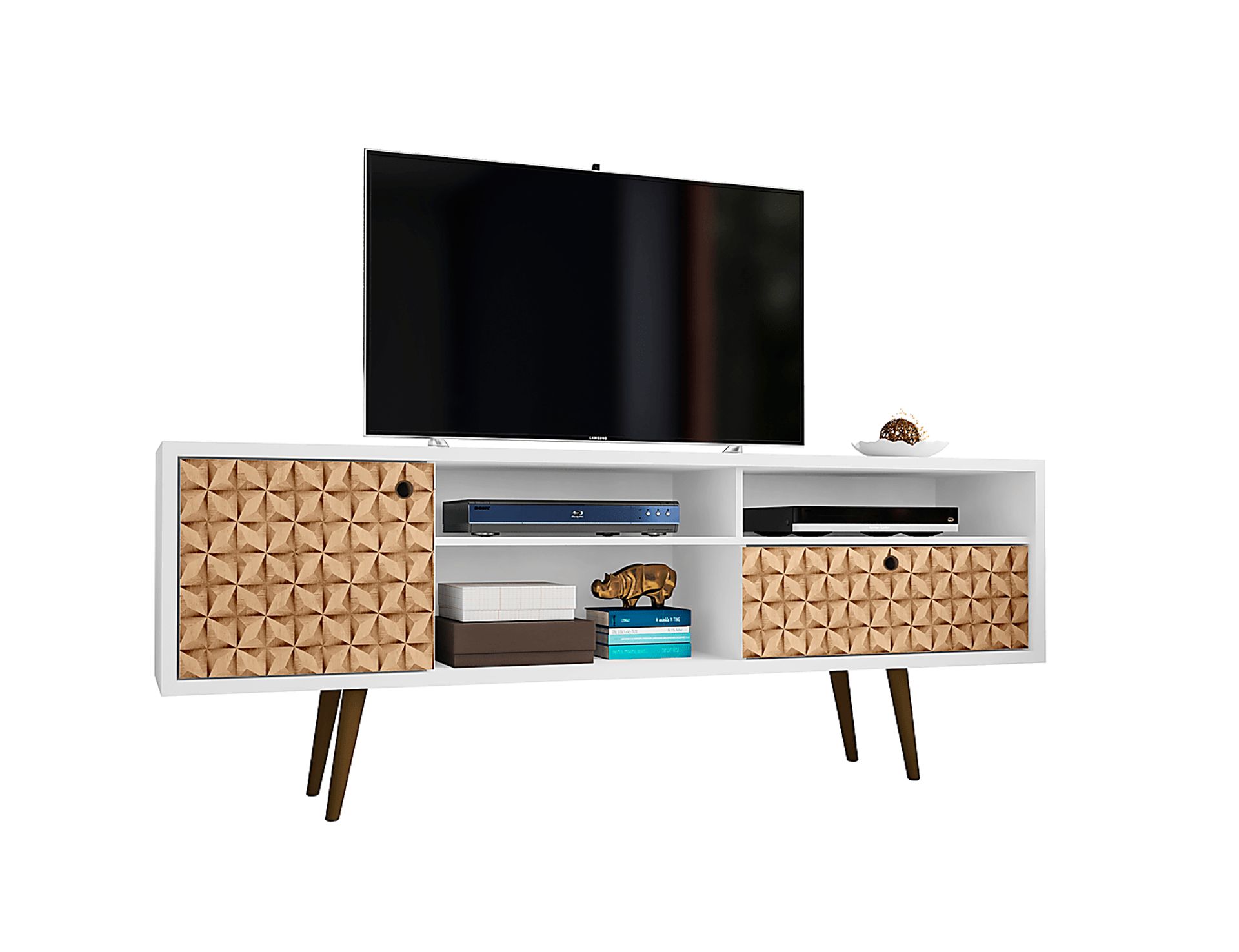 Vallar White/Toffee 71 In. Console - Image 2