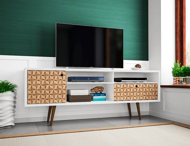 Vallar White/Toffee 71 In. Console - Thumbnail - Image 3