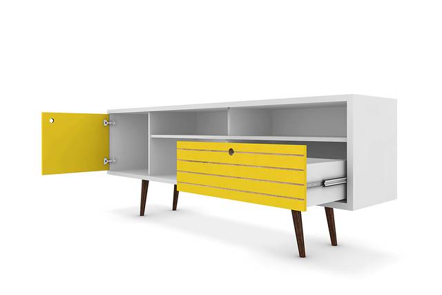 Vallar White/Yellow 71 In. Console - Thumbnail - Image 4