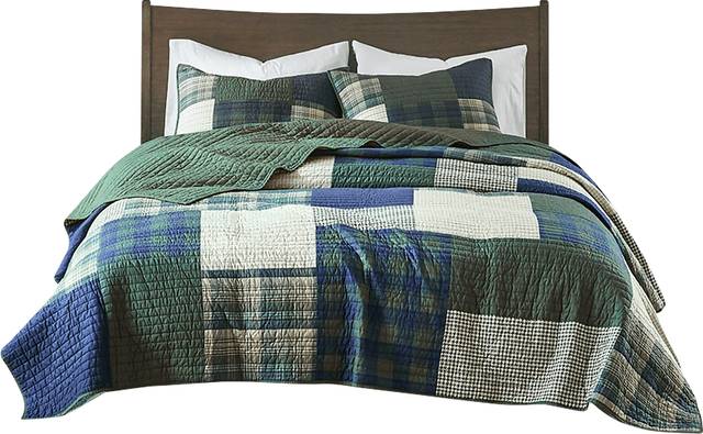 Vallete Green 3 Pc King/California King Coverlet Set - Thumbnail - Image 2
