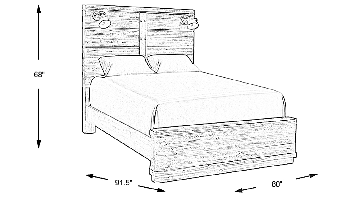 Valley Creek Brown 3 Pc King Panel Bed