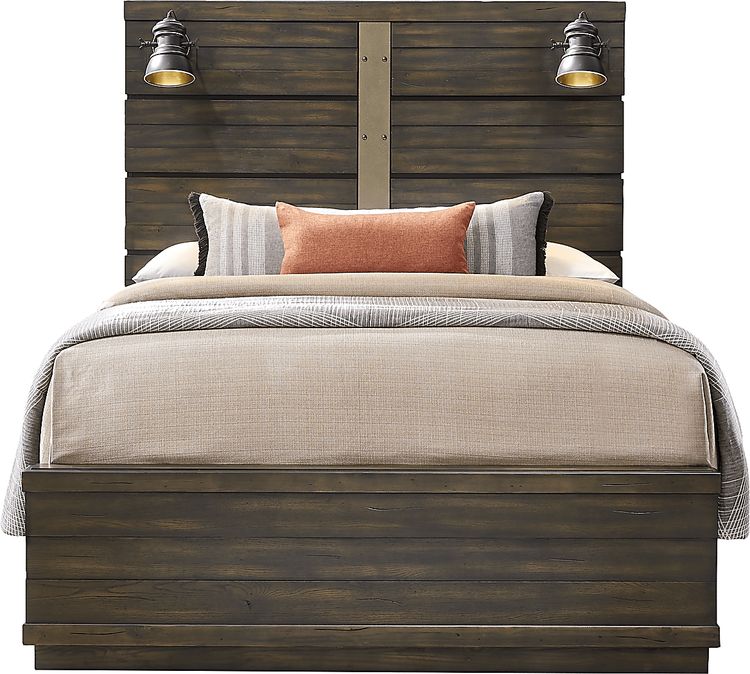Valley Creek 7 Pc Brown Dark Wood King Bedroom Set With 3 Pc King