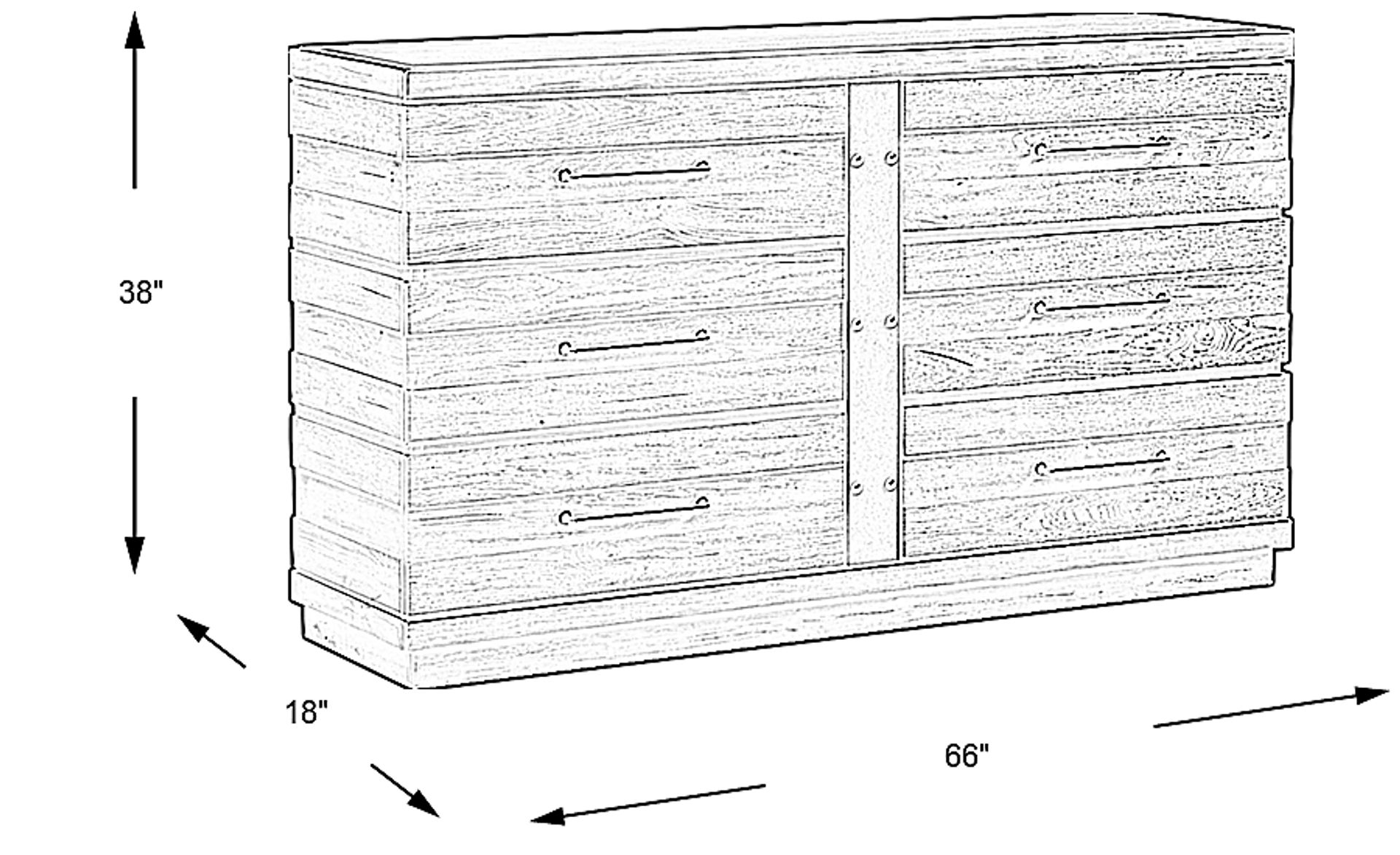 Dimension Image. Please refer to the Dimension Tab on this page for dimension details.