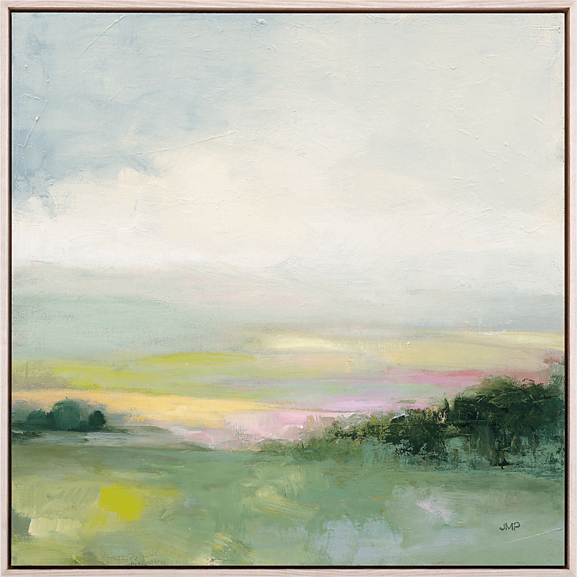 Valley Views Green Framed Artwork - Image 1