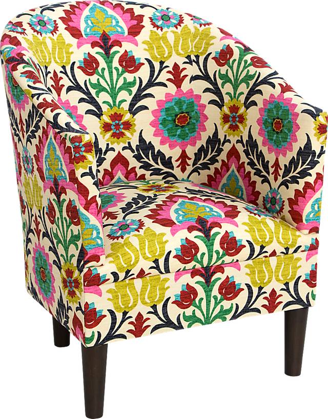 Vallie Green Floral Chair - Thumbnail - Image 2