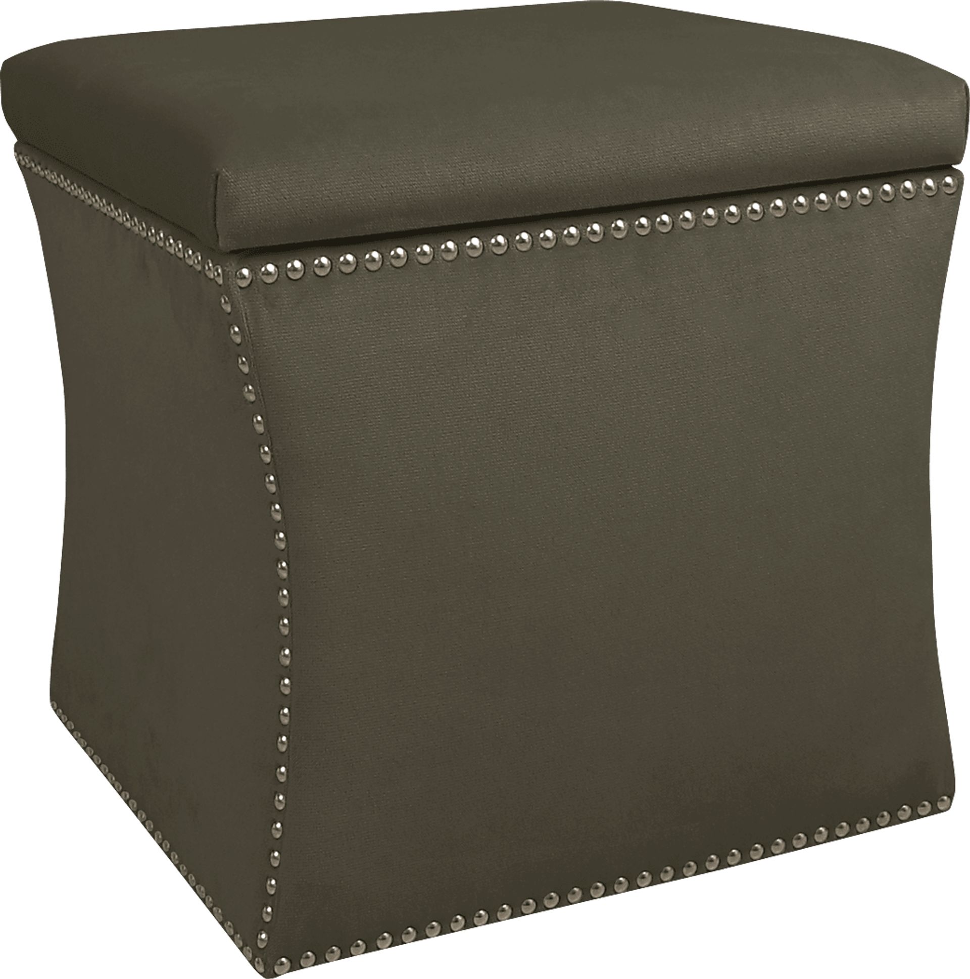 Vallie Pewter Storage Ottoman - Image 1