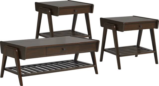Gisella Brown Leather 5 Pc Living Room - Thumbnail - Image 4