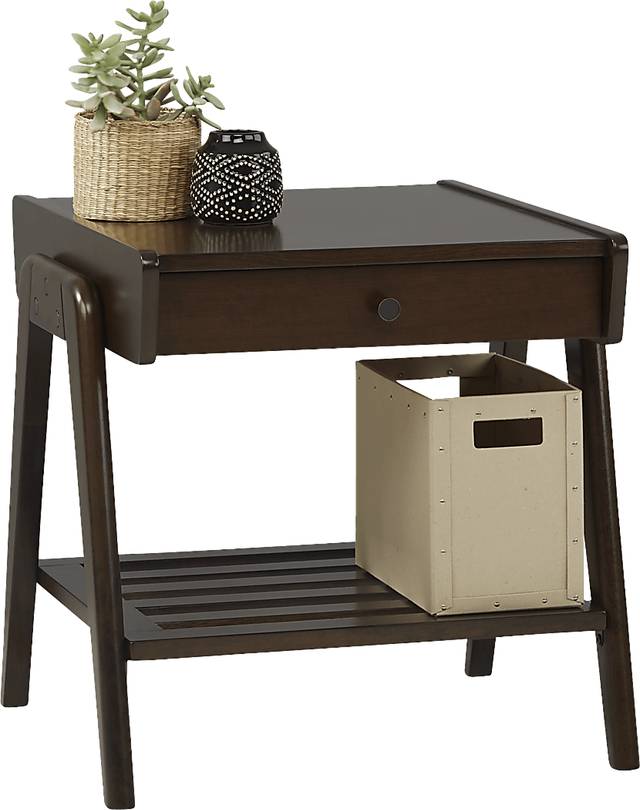 Valloria Brown End Table - Thumbnail - Image 1