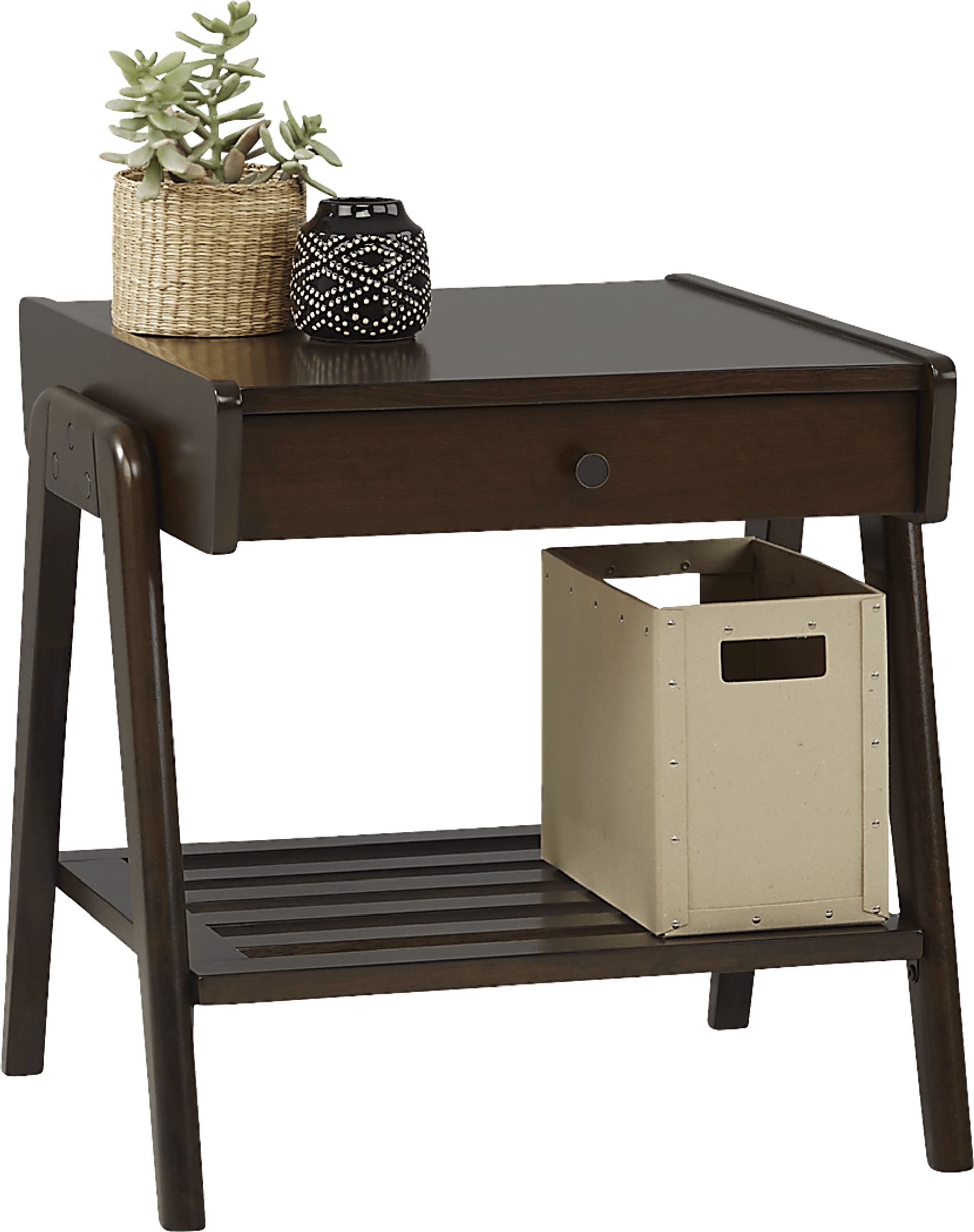 Valloria Brown End Table - Image 1