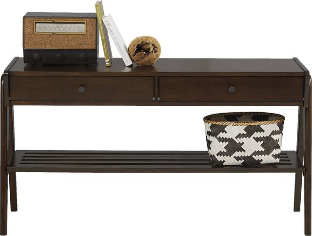 Valloria Brown Sofa Table - Thumbnail - Image 2