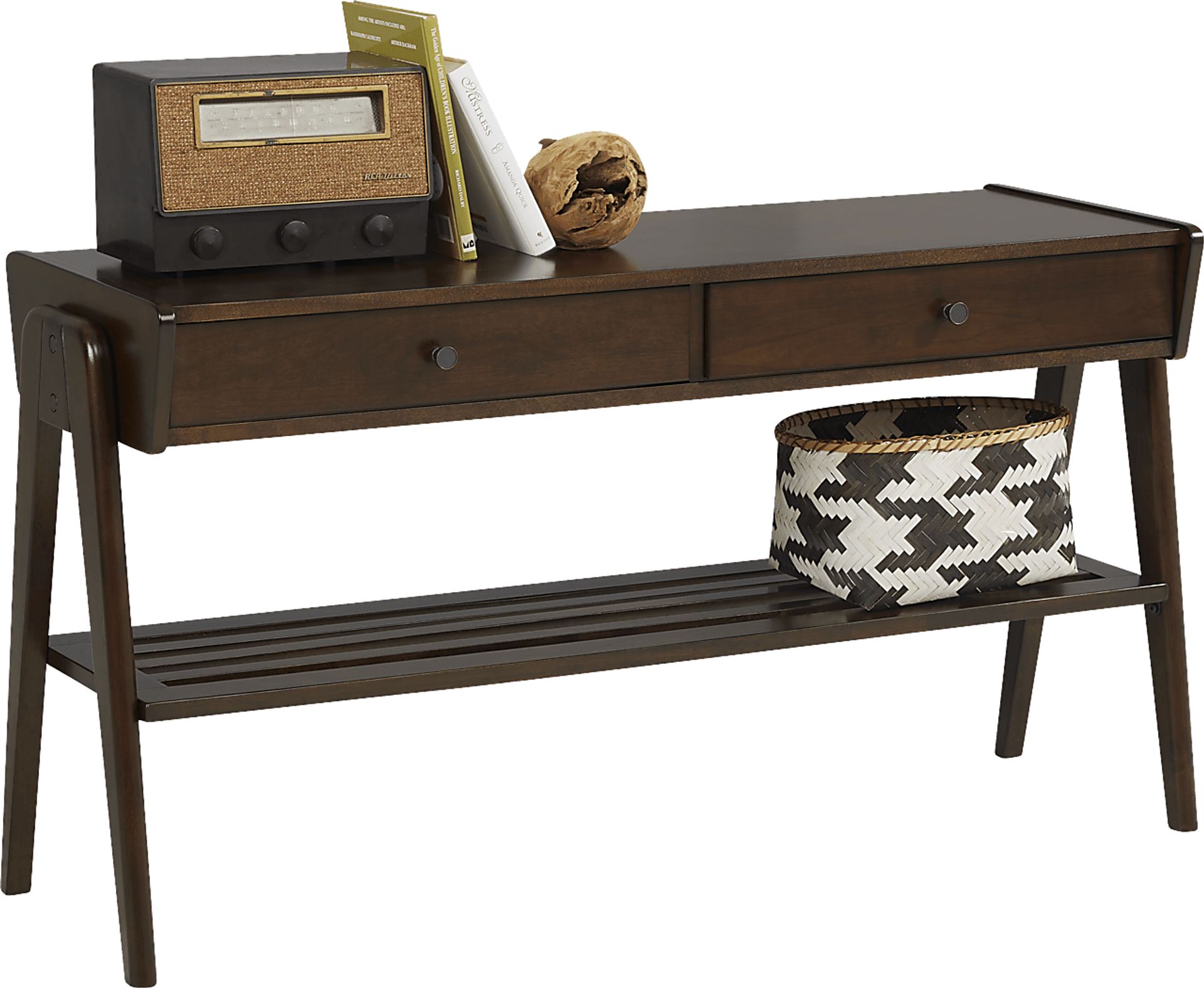 Valloria Brown Sofa Table - Image 1