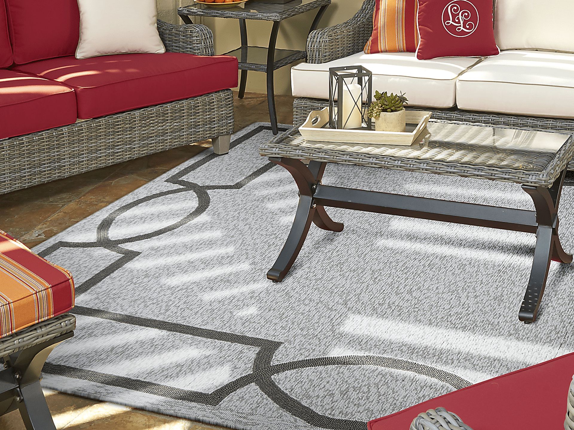 Valmack Beige 8' x 11' Indoor/Outdoor Rug - Image 2