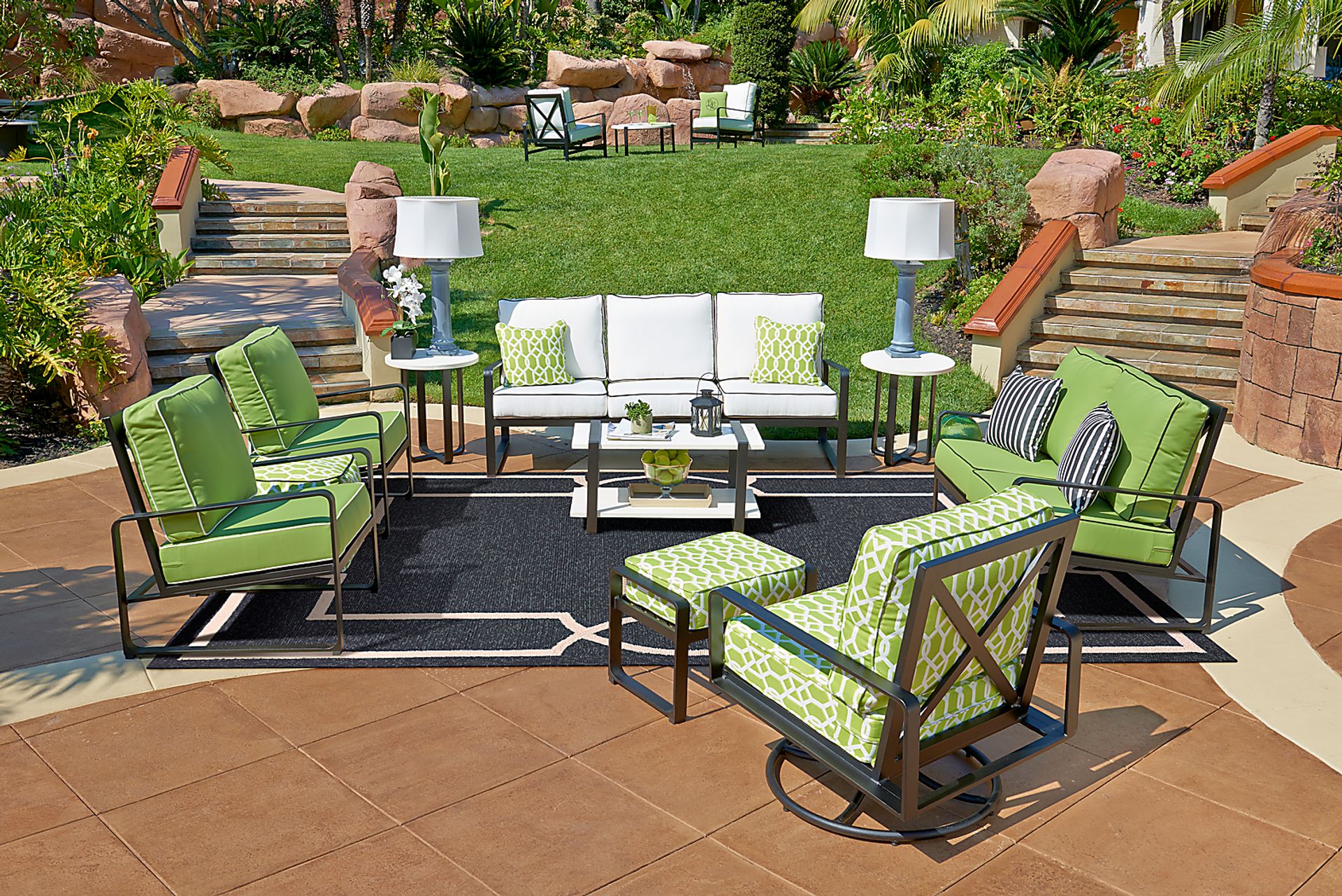 Valmack Black 8' x 11' Indoor/Outdoor Rug - Image 2