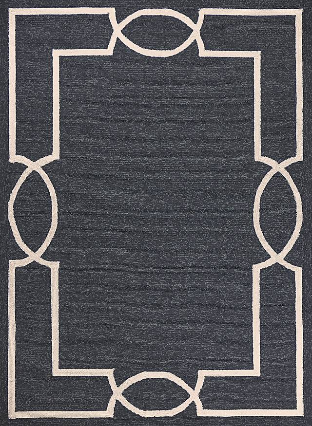 Valmack Black 8' x 11' Indoor/Outdoor Rug - Thumbnail - Image 1