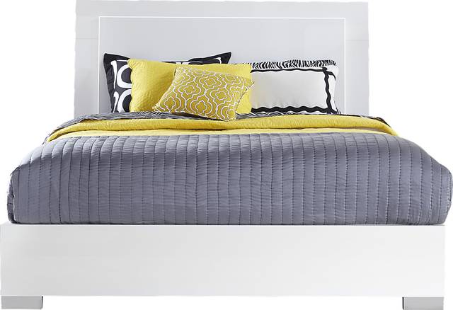 Valmont White 3 Pc Queen Bed - Thumbnail - Image 1