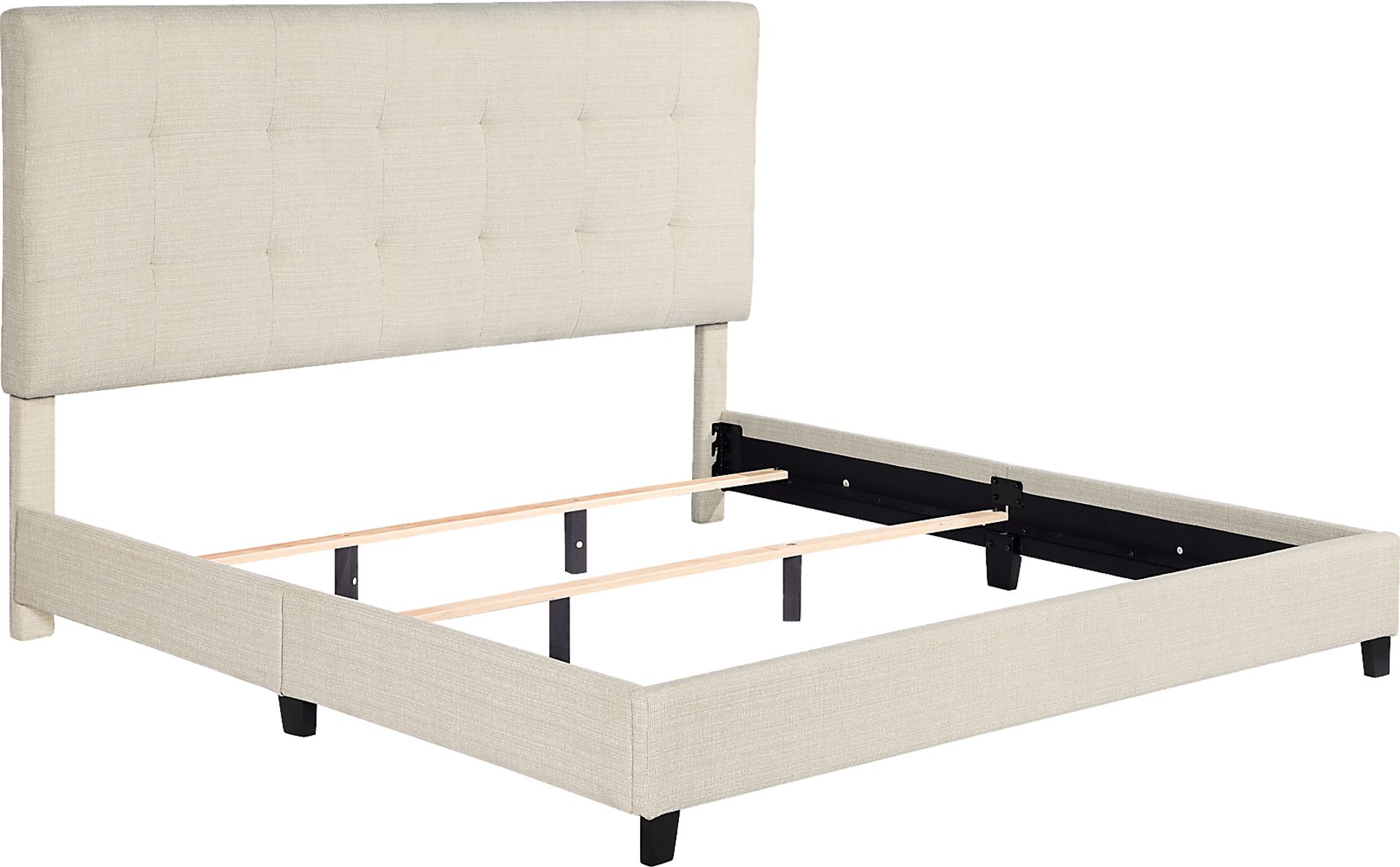 Valria Beige King Upholstered Bed - Image 4