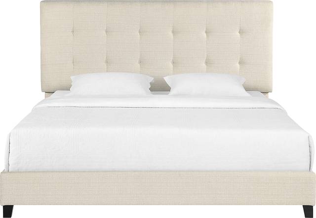 Valria Beige King Upholstered Bed - Thumbnail - Image 6
