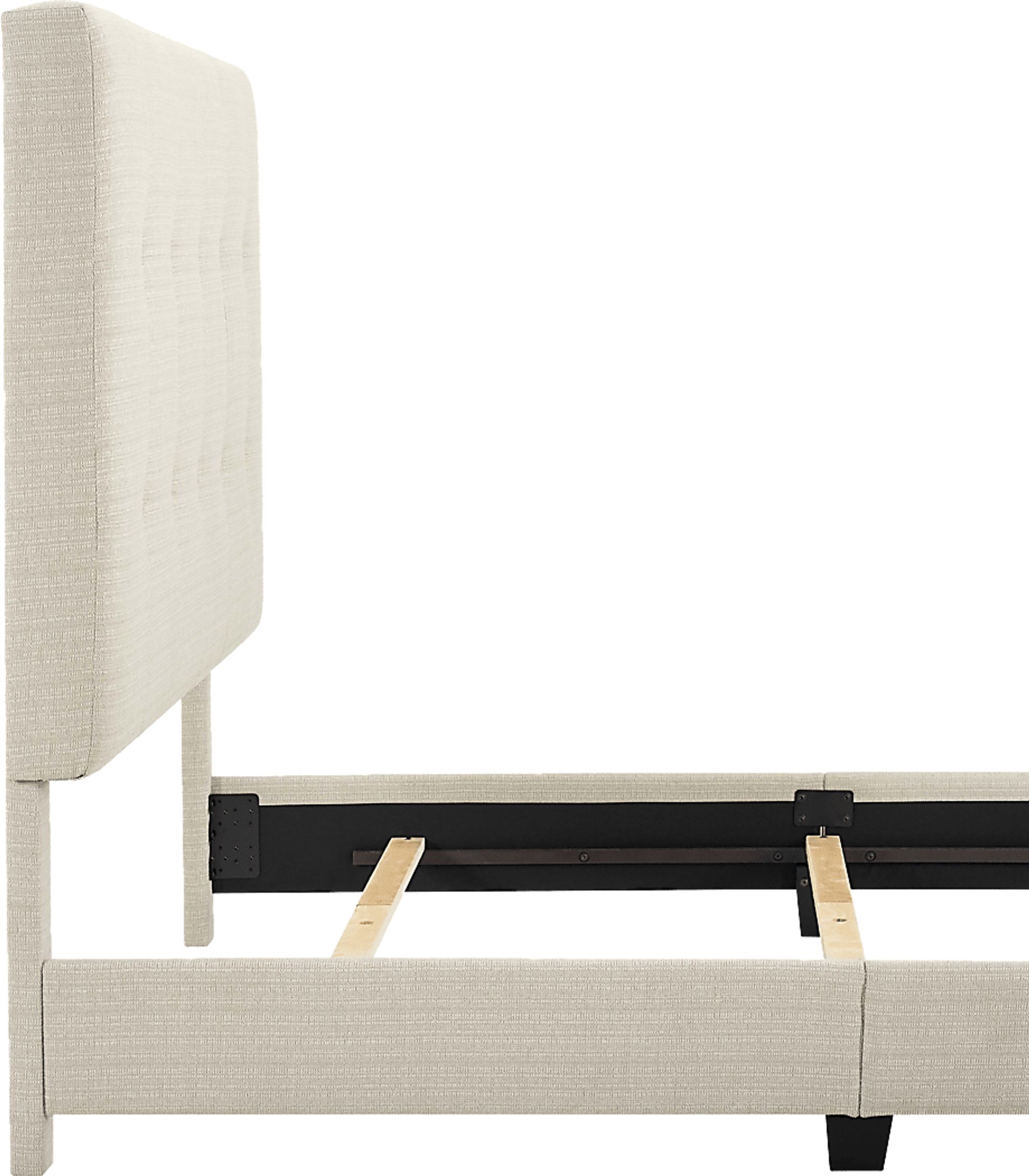 Valria Beige Queen Upholstered Bed - Image 4